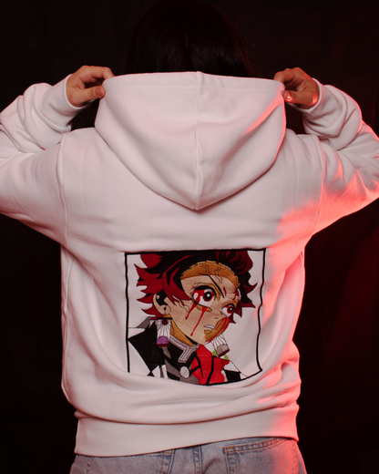 Demon Slayer Embroidered Hoodie – Nezuko & Tanjiro