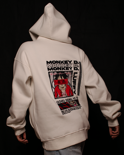One Piece Embroidered Hoodie – Luffy ’I Smell Adventure’