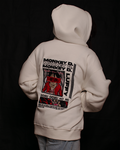 One Piece Embroidered Hoodie – Luffy ’I Smell Adventure’