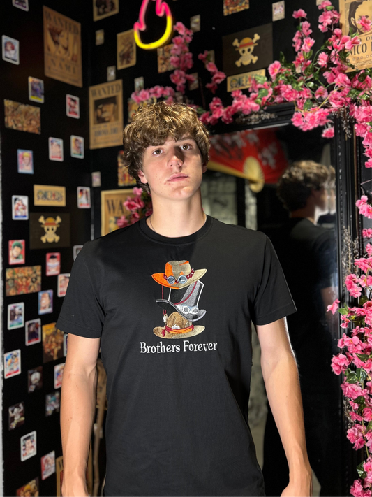 One Piece Embroidered T-Shirt – Brothers Forever