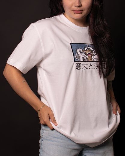 One Piece Embroidered T-Shirt – Luffy Gear 5