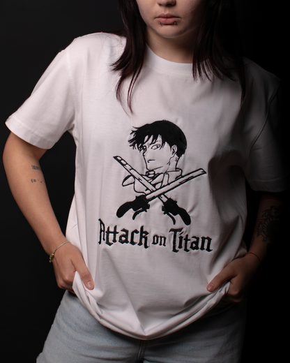 Attack on Titan Embroidered T-Shirt – Dual Blades