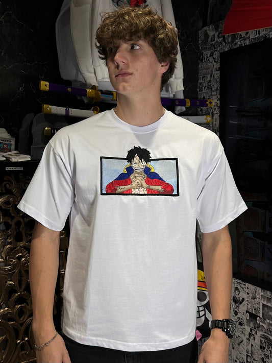 One Piece Embroidered T-Shirt – Luffy