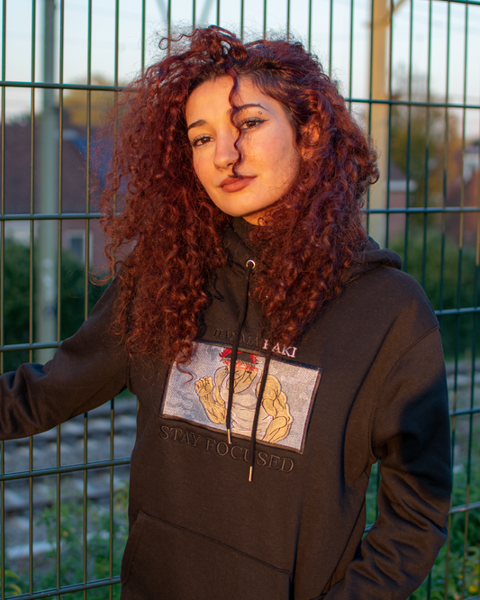 Baki Embroidered Hoodie – Hanma Baki ’Stay Focused’