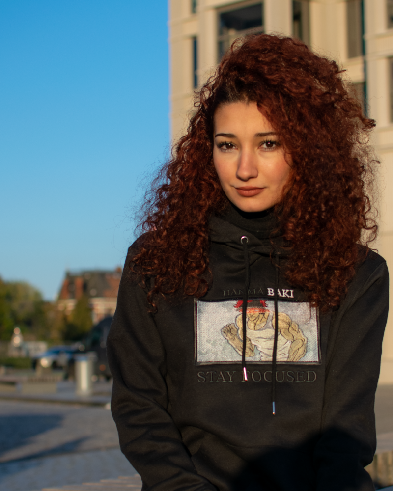 Baki Embroidered Hoodie – Hanma Baki ’Stay Focused’