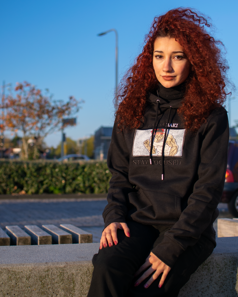 Baki Embroidered Hoodie – Hanma Baki ’Stay Focused’