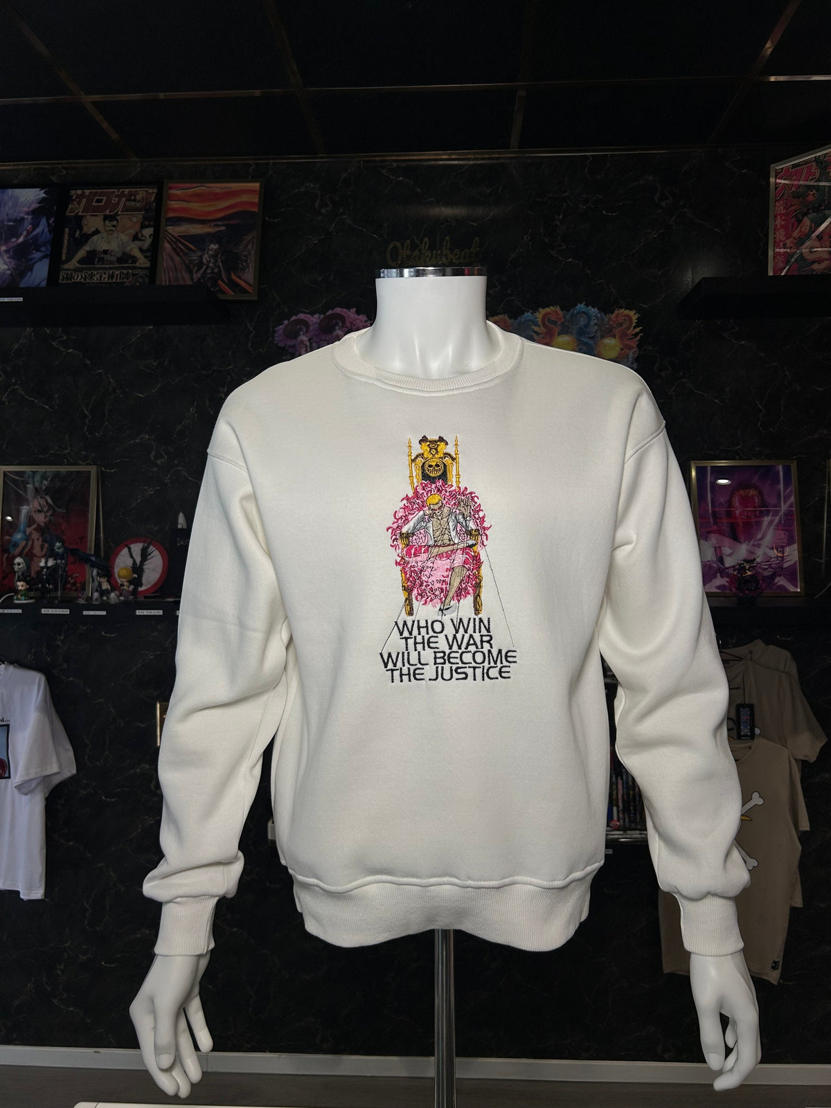 One Piece Embroidered Sweatshirt – Donquixote Doflamingo