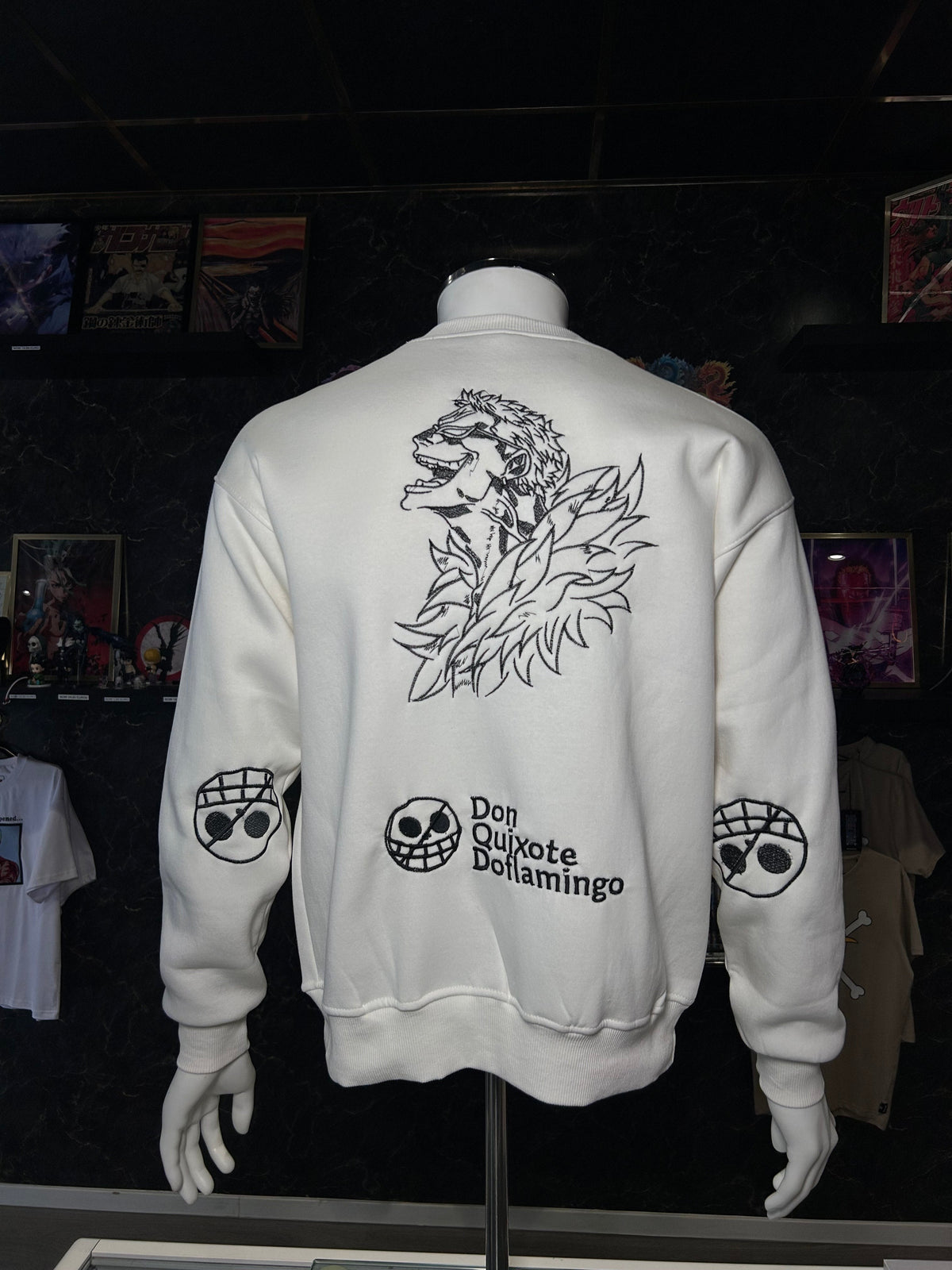 One Piece Embroidered Sweatshirt – Donquixote Doflamingo