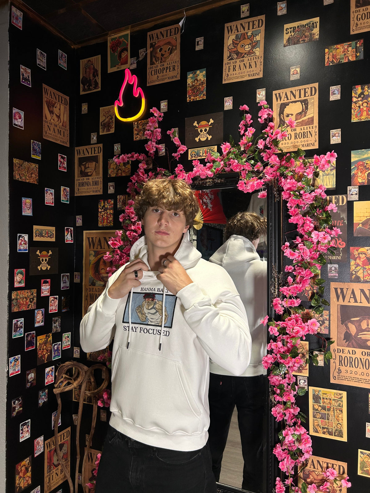 Baki Embroidered Hoodie – Hanma Baki ’Stay Focused’