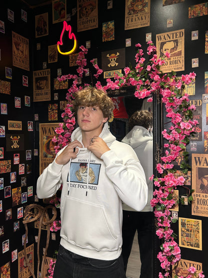 Baki Embroidered Hoodie – Hanma Baki ’Stay Focused’