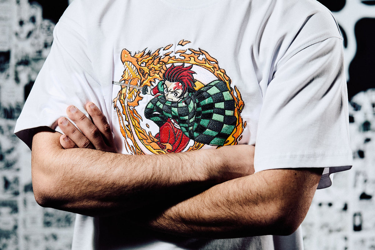 Demon Slayer Embroidered T-Shirt – Tanjiro Kamado