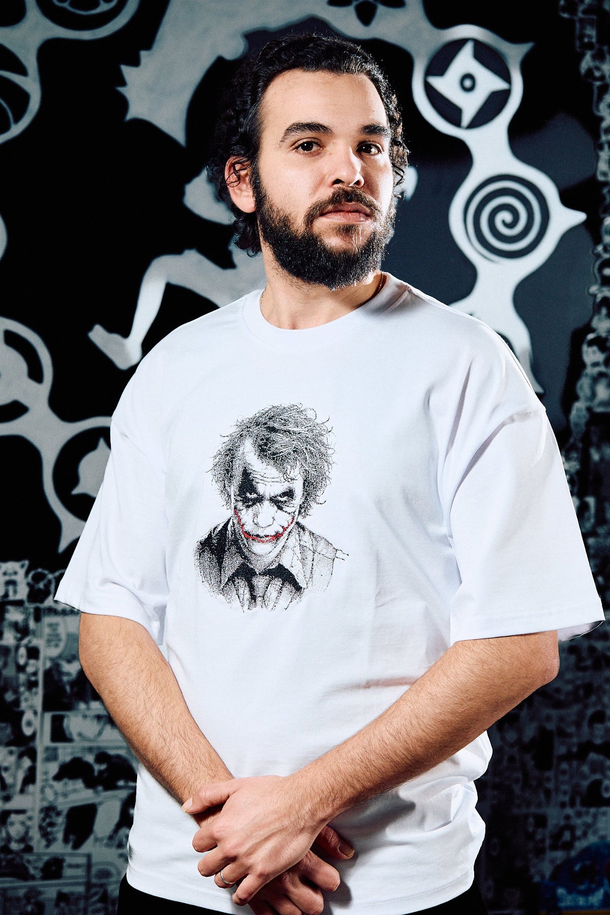 Batman Embroidered T-Shirt – Joker (Premium Edition) – White