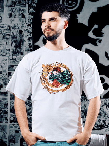 Demon Slayer Embroidered T-Shirt – Tanjiro Kamado