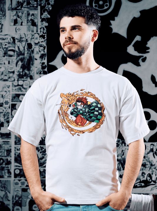 Demon Slayer Embroidered T-Shirt – Tanjiro Kamado