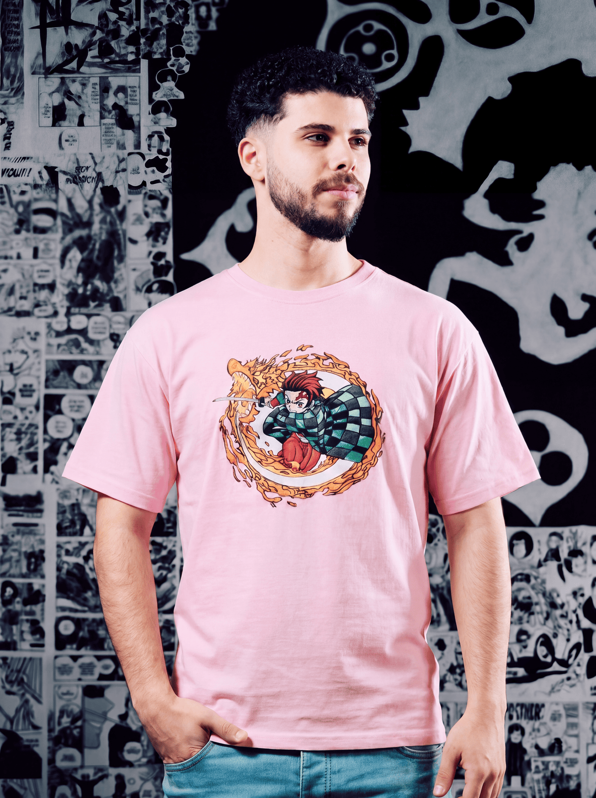 Demon Slayer Embroidered T-Shirt – Tanjiro Kamado