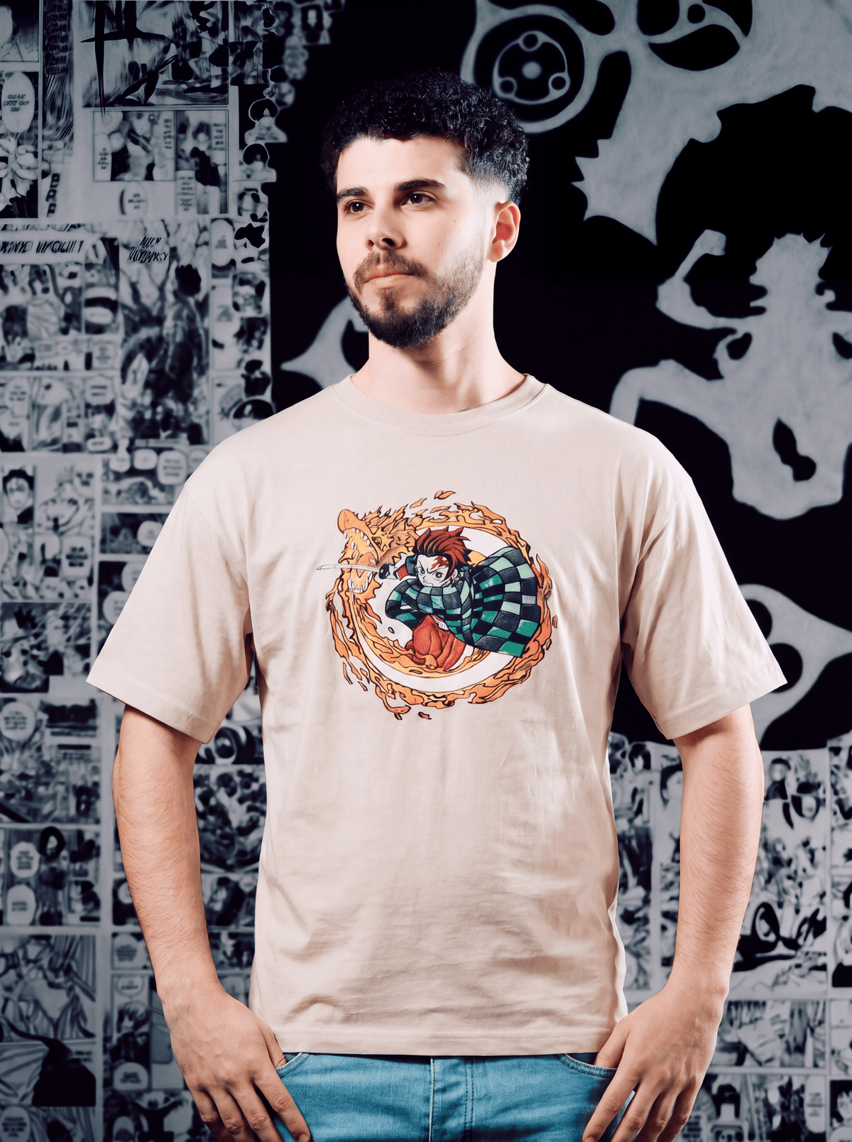 Demon Slayer Embroidered T-Shirt – Tanjiro Kamado