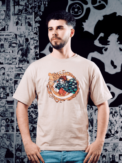 Demon Slayer Embroidered T-Shirt – Tanjiro Kamado
