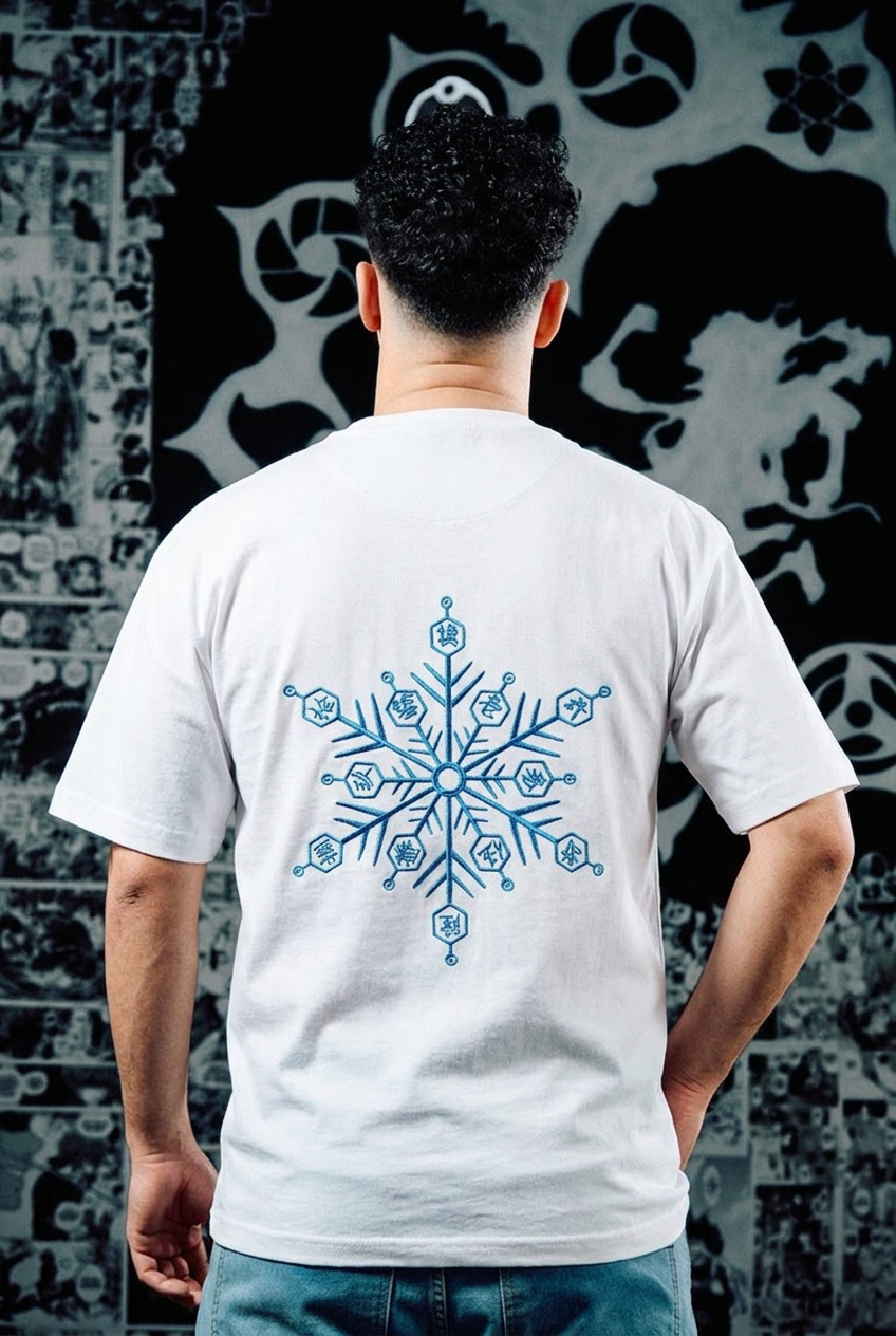Jujutsu Kaisen Embroidered T-Shirt – Domain Expansion Back Print – White