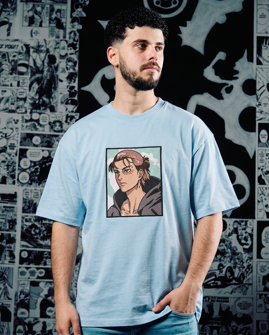 Attack on Titan Embroidered T-Shirt – Eren Yeager Legacy