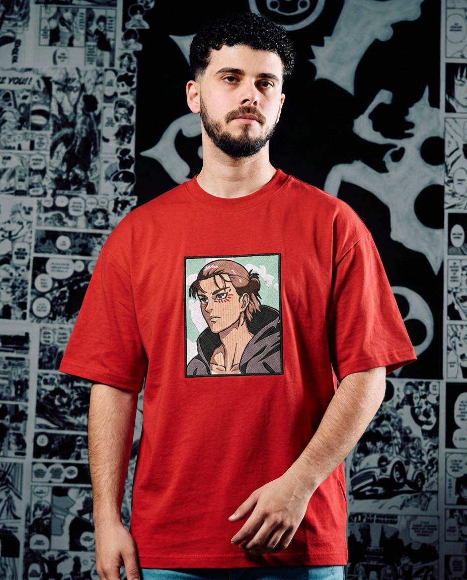 Attack on Titan Embroidered T-Shirt – Eren Yeager Legacy