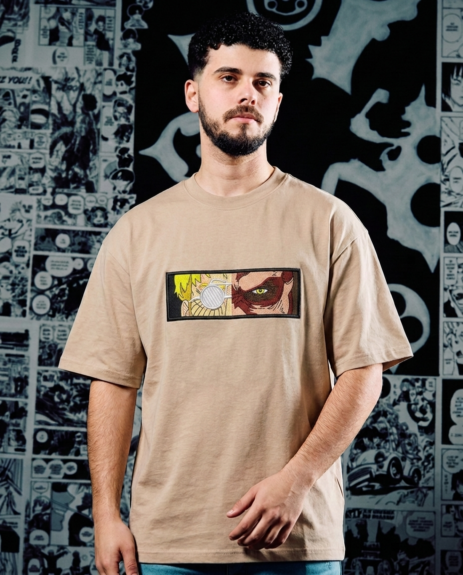 Attack on Titan Embroidered T-Shirt – Zeke Yeager Beast Titan
