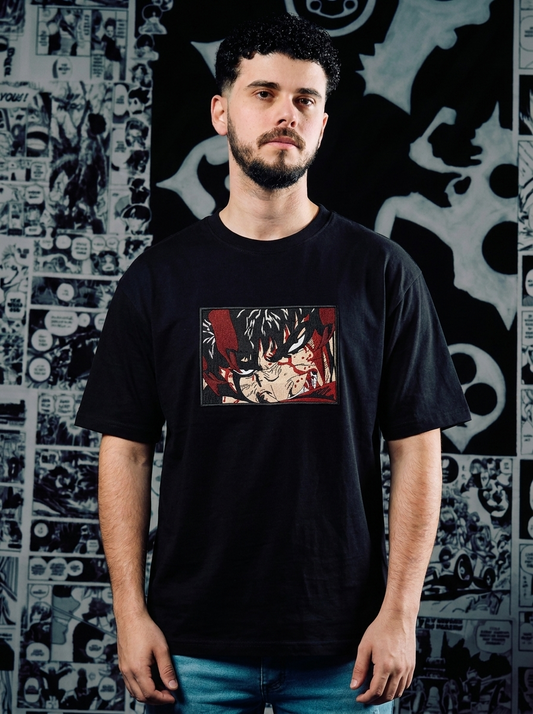 Berserk Embroidered T-Shirt – Struggler's Mark – Black