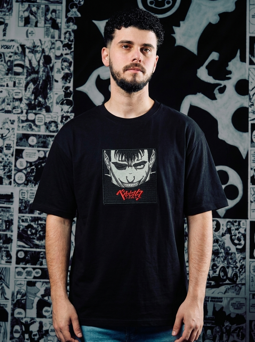 Berserk Embroidered T-Shirt – Apostle's Wrath – Black