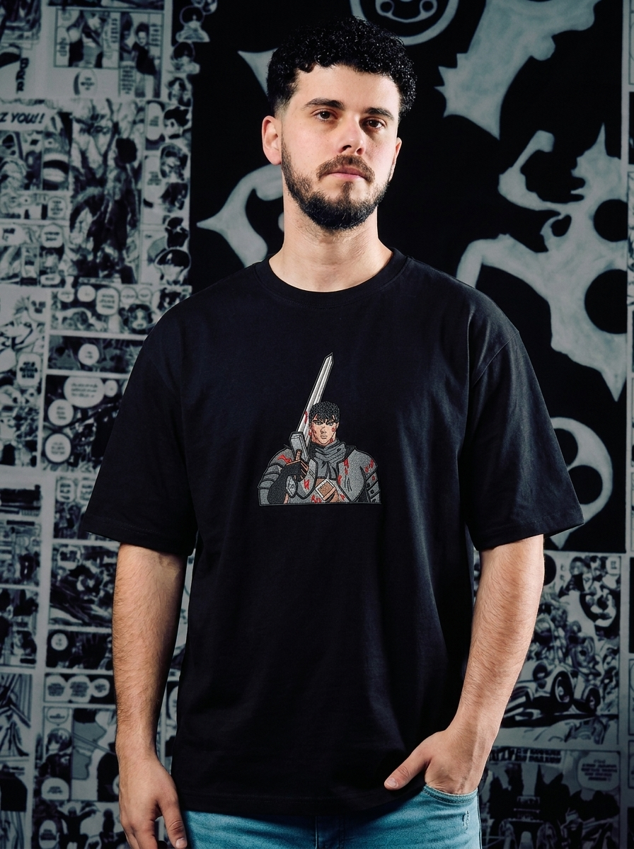 Berserk Embroidered T-Shirt – Berserker Armor – Black