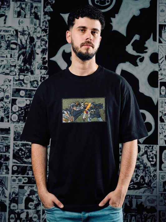 Black Clover Embroidered T-Shirt – Anti-Magic Swordsman – Black