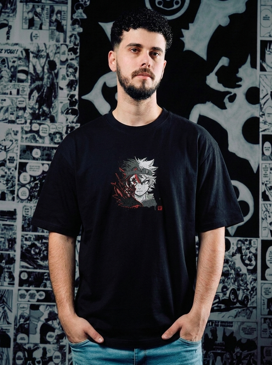 Black Clover Embroidered T-Shirt – Wind Spirit Mage – Black