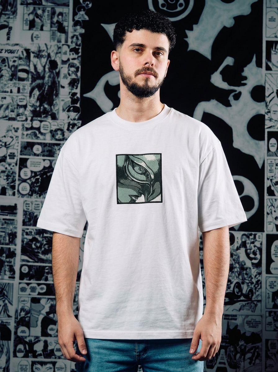 Berserk Embroidered T-Shirt – Band of the Hawk – White