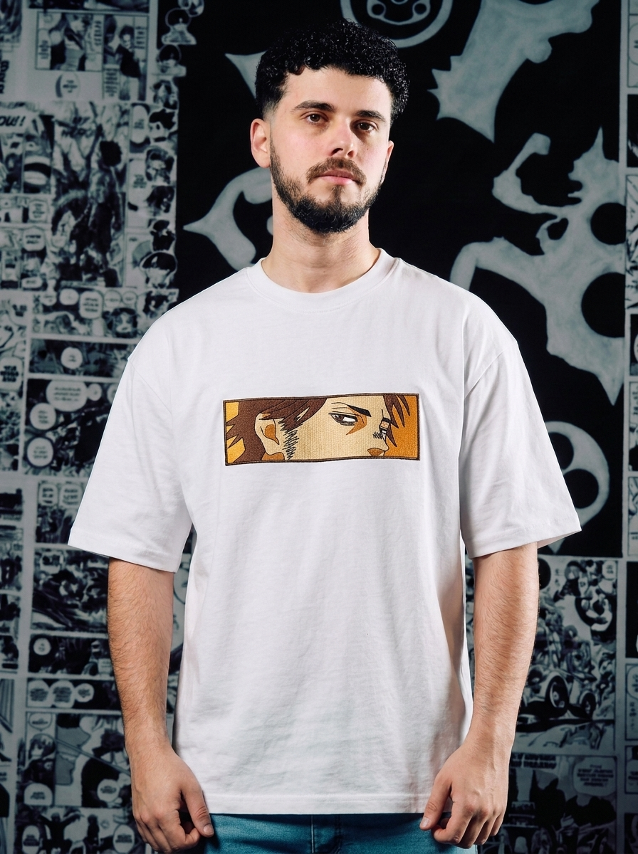 Black Clover Embroidered T-Shirt – Clover Kingdom Elite – White