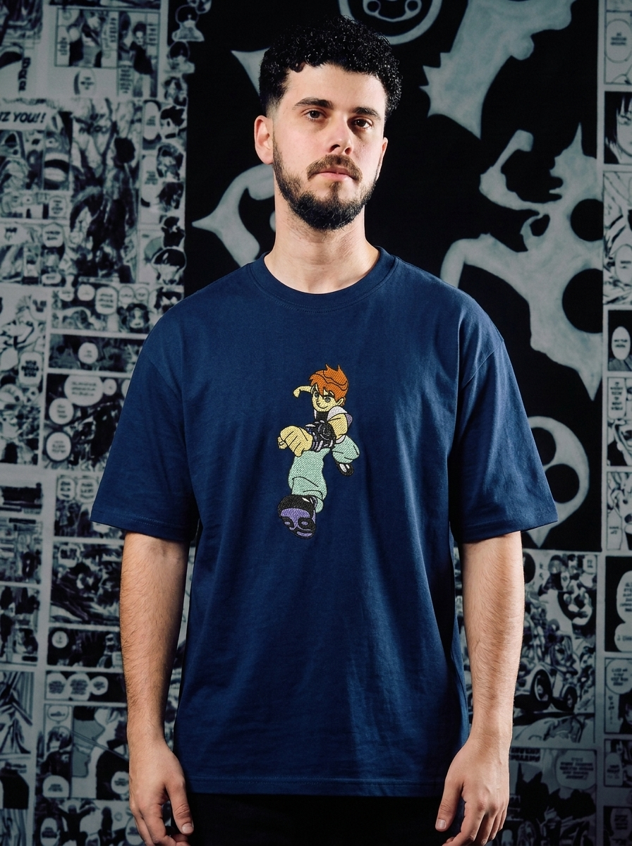 Ben 10 Embroidered T-Shirt – Omnitrix Hero – Navy