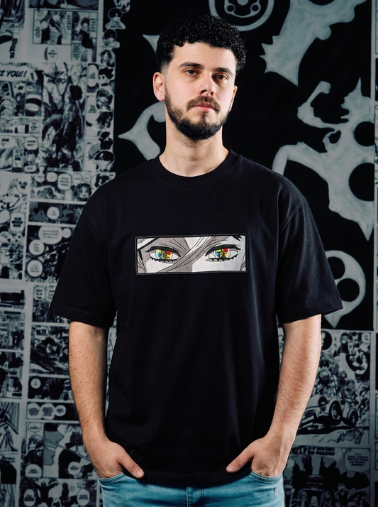 Demon Slayer Embroidered T-Shirt – Insect Hashira – Black