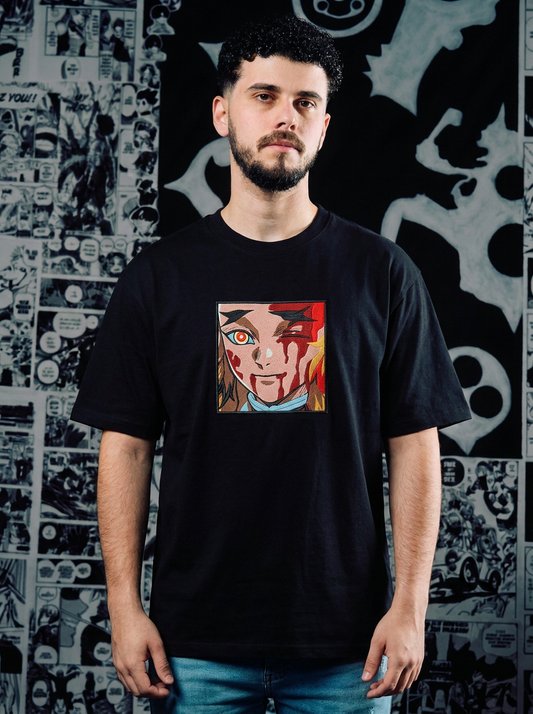 Demon Slayer Embroidered T-Shirt – Nichirin Blade – Black