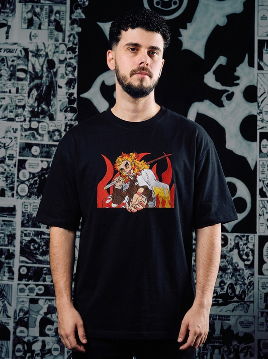 Demon Slayer Embroidered T-Shirt – Corps Insignia – Black