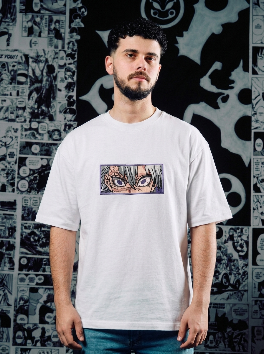 Demon Slayer Embroidered T-Shirt – Corps – White