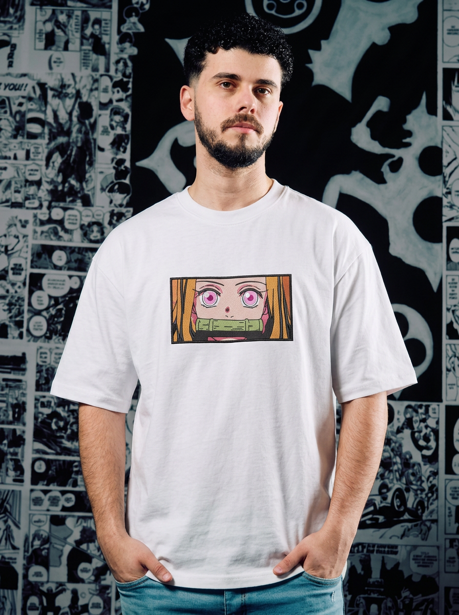 Demon Slayer Embroidered T-Shirt – Final Selection Survivor – White