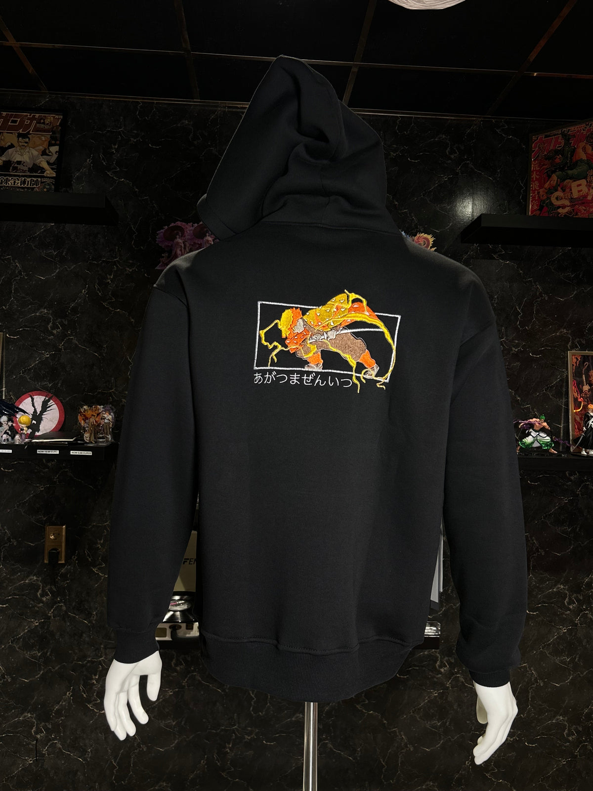 Demon Slayer Embroidered Hoodie – Zenitsu Thunderclap