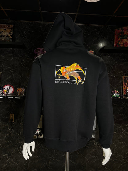 Demon Slayer Embroidered Hoodie – Zenitsu Thunderclap