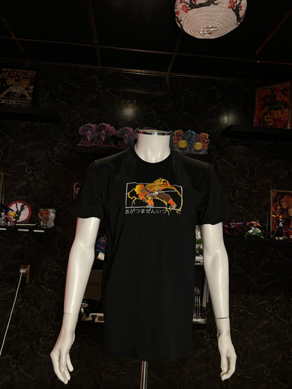 Demon Slayer Embroidered T-Shirt – Zenitsu Lightning
